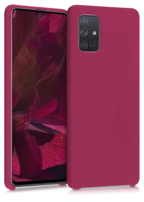 Produktbild von kwmobile Handyhülle für Samsung Galaxy A71 Hülle - Case Silikon - Kabelloses Laden - Schutzhülle Cover in Granatapfelrot
