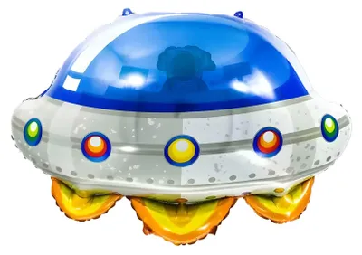 Image de Ballon en plastique motif véhicule, OVNI, env. 60*63,5 cm