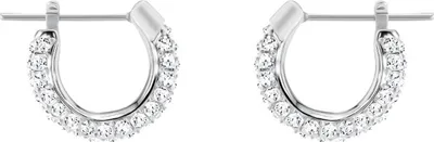 Produktbild von Swarovski Creolen 5446004/5450936 Stone, klein, weiss, rhodiniert