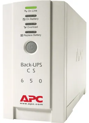 Zdjęcie produktu dla APC Back-UPS, Czuwanie (Offline), 0,65 kVA, 400 W, Sinus, 160 V, 286 V