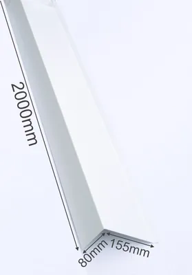 Produktbild von Dachrand-Blech Dach-Abschluss-Blech Ortgang-blech Alu weiss reinweiß 80 x 155 mm