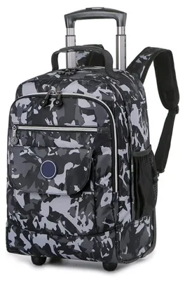 Obrázek produktu pro Lehký školní batoh - Trolley batoh - Voděodolný nylon - Přihrádka na notebook - 30x21x44 cm