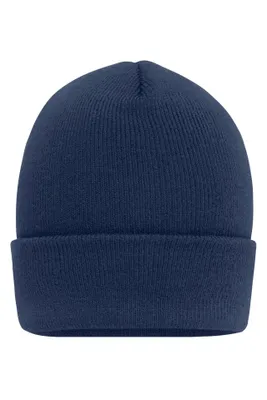 Produktbild von Klassische Strickmütze mit extra breitem Umschlag navy, Gr. one size