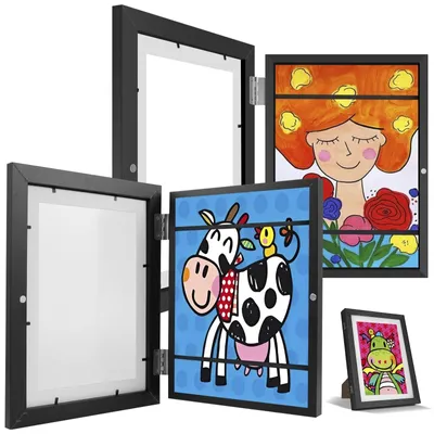 Produktbild von Keyohome Kinderzeichnung Bilderrahmen - Set von 2 A4 Kunstrahmen für 100 Kunstwerke