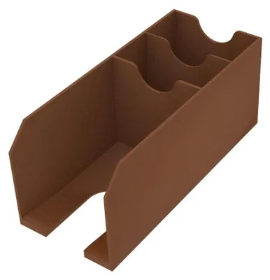 Imagen del producto de Soporte para barajas con 2 compartimentos para mazos de MTG Commander, color marrón