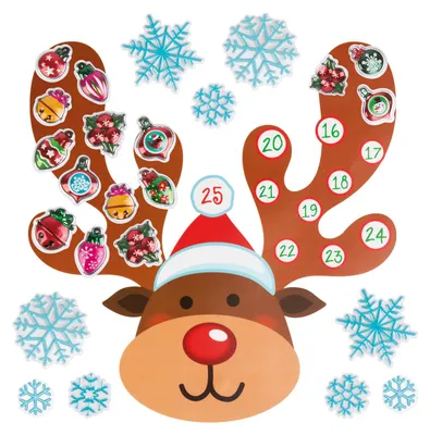 Obrázek produktu pro Vánoční samolepicí nástěnné dekorace – adventní kalendář