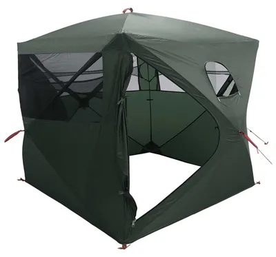 Obrázok produktu pre vidaXL Lovecký stan, olivovo zelený, 143 x 143 x 165 cm, polyester a oceľ