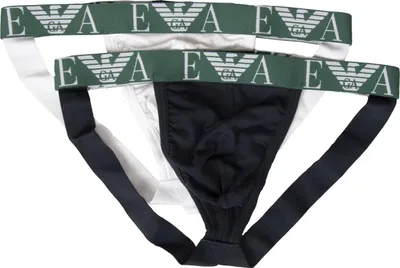 Immagine prodotto di Jockstrap EMPORIO ARMANI sospensorio confezione 2 pezzi slip uomo  elastico a vista underwear articolo 111932 3R715 JOCKSTRAP, EUR L - CN 175/95 - BR G - MX G, Cotone 95%,Spandex 5%