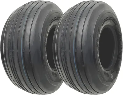 Productafbeelding van 15x6.00-6 Multirib-banden voor grasmaaiers, geschikt voor gazononderhoud, 6-laags. Geschikt voor hooibouwmachines, hooiblokkers en harken (set van 2)