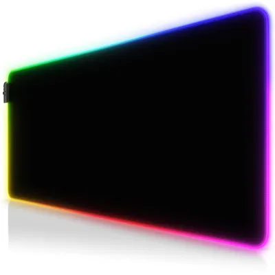 Image de Tapis de souris de jeu Titanwolf RGB, tapis de souris 900 x 400 mm, améliore la précision & la vitesse, noir