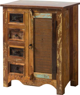Produktbild von MASSIVMOEBEL24 Kommode Altholz 70x40x85 mehrfarbig lackiert NATURE OF SPIRIT #127