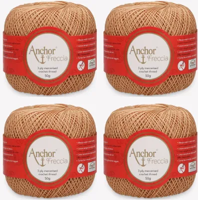 Image de 4x Anchor Freccia 12 – fil de coton mercerisé pour crochet fin (Color 00367)