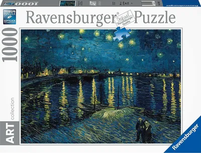Image de Ravensburger Puzzle 1000 p Art collection - La nuit étoilée sur le Rhône / Vincent Van Gogh