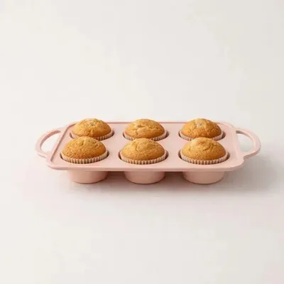 Produktbild von Silikon-Muffinform 6 Holtes 26,4 x 18,3 x 4 cm, BPA-frei