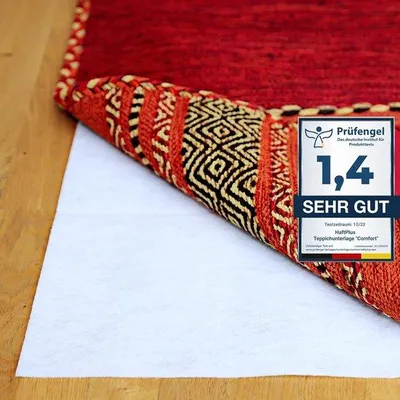 Produktbild von Unyqoos® Anti-Rutsch-Teppichunterlage Vlies – , haftend ohne Klebstoff, rutschfest für Teppiche, Läufer & Badematten, 80 x 200 cm