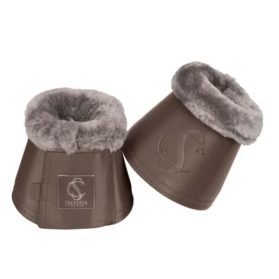 Produktbild von Eskadron Hufglocken " SOFTSLATE FAUXFUR " , Sprungglocken Größe - S Farbe - deeptaupe