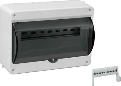 Produktbild von 12-Modul-Aufputzverteiler mit N+PE-Glas Pawbol C.2073
