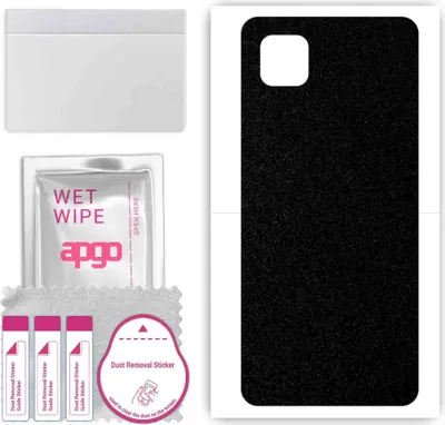 Produktbild von apgo Rückseite Schutzfolie, Skin, kompatibel mit ZTE Axon 11 5G, Hinten Displayschutzfolie aus Vinylfolie, kratzfest, einfache Montage - Mattschwarz