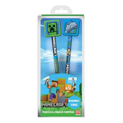 Immagine prodotto di Matite Minecraft con topper confezione da 2 pezzi