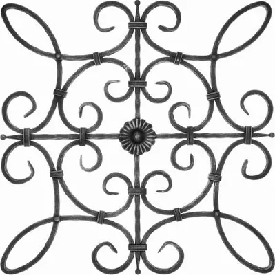 Immagine prodotto di LogistSystem - Ornamento in ferro battuto 660x660 mm - ad esempio come elemento per inferriate - ringhiere - recinzioni - cancelli - rosoni - grate 13.011