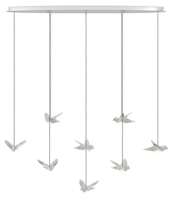 Immagine prodotto di Lampada a sospensione a 8 luci, modello Paratebueno, finitura cromata