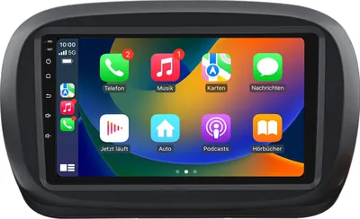 Immagine prodotto di Autoradio Android da 9'' con 64 GB per Fiat 500X 2014-2020 con CarPlay, navigazione Android Auto e Bluetooth