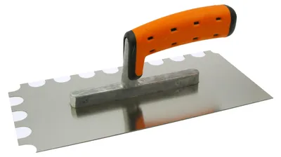 Image de Truelle En Acier Inoxydable 2K 130*270Mm Dent Semi-Circulaire