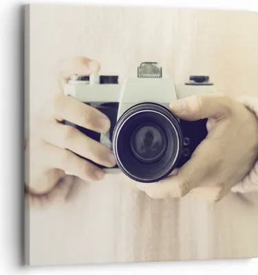 Produktbild von Bild auf Leinwand - Leinwandbild - Einteilig - Die Kamera Retro Fotografie - 30x30cm - Wand Bild - Wanddeko - Wandbilder - Leinwanddruck - Bilder - Wanddekoration - Leinwand bilder - AC30x30-4930