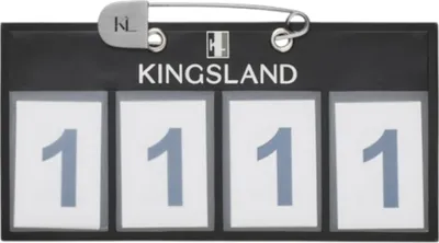 Image de Kingsland Jeu de dossards 4 chiffres Pack de 2 dossards de tournoi Black One Size