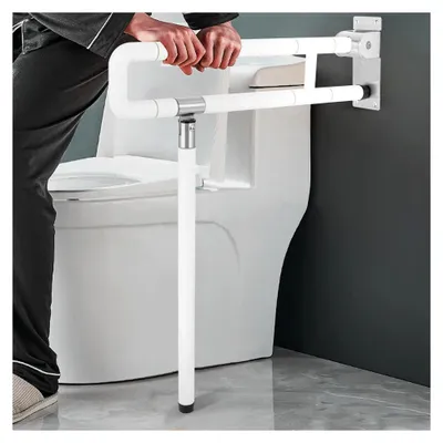 Produktbild von Wandstützgriff für Toiletten, Klappgriff aus Edelstahl, Haltegriff für Senioren und Schwangere, 70 cm