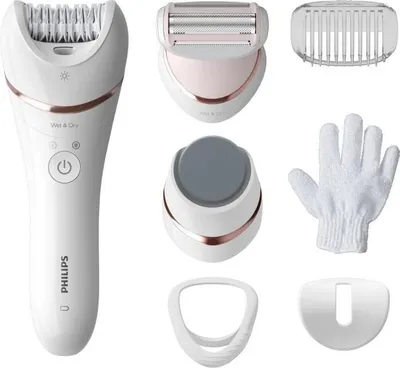 Immagine prodotto di Epilatore elettrico PHILIPS Satinelle Advanced, 2 velocità, BRE730/10, 7 accessori