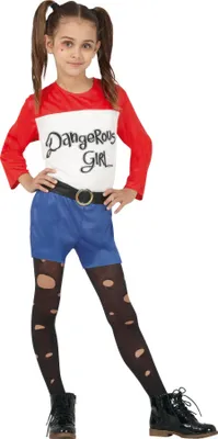 Produktbild von Superheld Comic Harlekin Abenteuerfigur Kostüm Mr Smile Rot Blau, Größe: 110/116 Farbe: Blau
