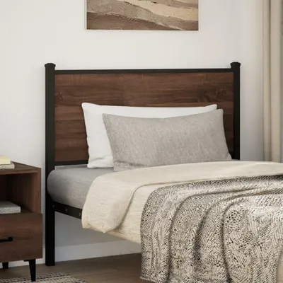 Produktbild von vidaXL Ersatz-Kopfteil Braun Eichen-Optik 100 cm Holzwerkstoff und Stahl