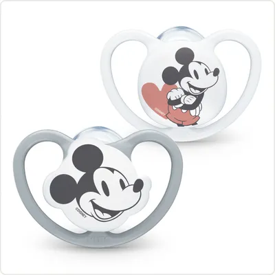 Produktbild von NUK Schnuller Silikon Gr.3 Disney Mickey Space 2Stk