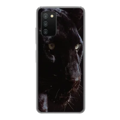 Produktbild von MuchoWow® Handyhülle Schutzhülle Hülle für Samsung Galaxy A03s Panther - Tier - Schwarz Silikon Softcase Handy Hülle - Schutz