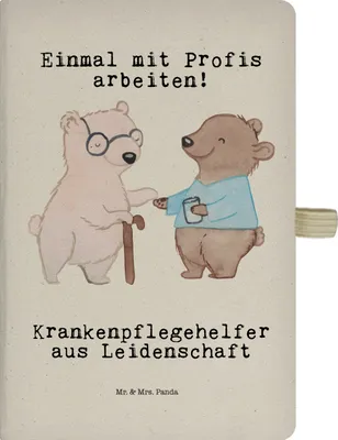 Produktbild von Mr. & Mrs. Panda Journal Krankenpflegehelfer Leidenschaft - Transparent - Geschenk, Tagebuch, Beruf, Lustig, notizbuch, Pflegehelfer, skizzenbuch a4, Spruch, Ausbildung
