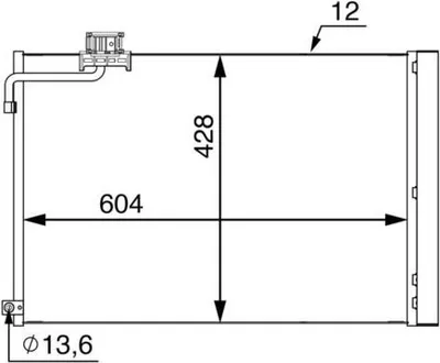 Immagine prodotto di MAHLE AC 51 000S Condensatore climatizzatore Condensatore climatizzatore adatto per MERCEDES-BENZ Classe C Berlina (W204) +essiccatore