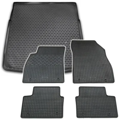 Produktbild von Gummi Kofferraumwanne + Fußmatten Set für Opel Insignia A Kombi, Bj. 2008-2016