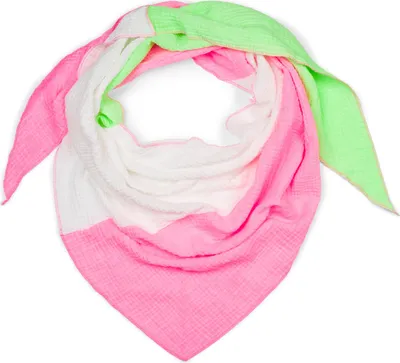Produktbild von styleBREAKER Damen Musselin Dreieckstuch 3-farbig | Pastell Schal aus Baumwolle für Frühling & Sommer | Leichtes Dreieckstuch aus Musselin Stoff |  Italy