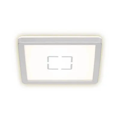 Productafbeelding van Briloner Slim LED paneel, zilverkleurig, 19 x 19 cm, met achtergrondverlichtingseffect
