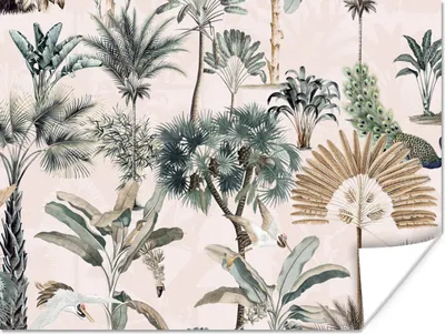 Produktbild von MuchoWow® Poster Blätter - Monstera - Dschungel - Tropisch 120x90 cm - Wandbild