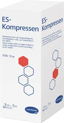 Image de ES Compresses 5x5cm non stériles 12 fois (100 pcs.)