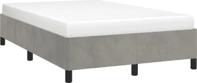Produktbild von vidaXL Bettgestell ohne Matratze Hellgrau 120x200 cm Samt