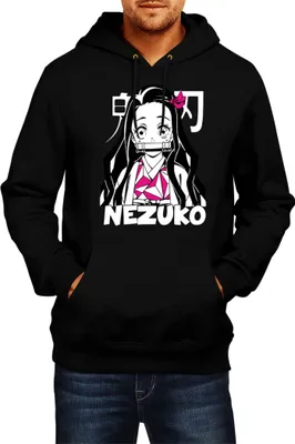 Immagine prodotto di Felpa con cappuccio da uomo Demon Anime Slayer Nezuko Kamado 008, Man M , Noir