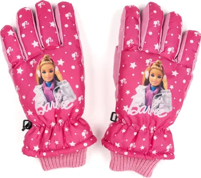 Produktbild von Barbie Kinder Winter Skihandschuhe für Mädchen, Winterhandschuhe wasserdicht und winddicht, Schneehandschuhe, warme Handschuhe für Snowboard und Skifahren Pink 5 - 7 Jahre