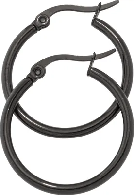 Produktbild von JOBO Creolen rund Edelstahl schwarz beschichtet Ohrringe