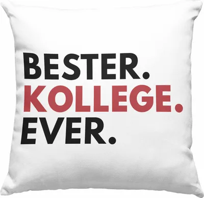 Produktbild von Trendation - Bester Kollege Ever Deko-Kissen mit Füllung 40x40 Geschenk Lieblingskollege Abschiedsgeschenk  Deko-Kissen mit Füllung 40x40 Kollegen Büro (Blau)