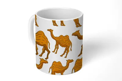 Obrázok produktu pre KitchenYeah® Hrnček na kávu Hrnček na kávu 350 ml Camel - drevo - vzor šálky - foto hrnček - hrnček - keramický hrnček - hrnček na čaj - hrnček na kávu - kancelársky hrnček