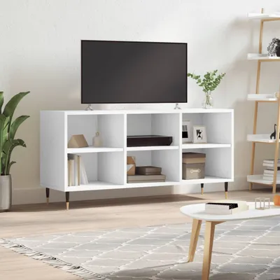 Zdjęcie produktu dla The Living Store szafka pod telewizor biała 103,5x30x50 cm materiał drewnopochodny
