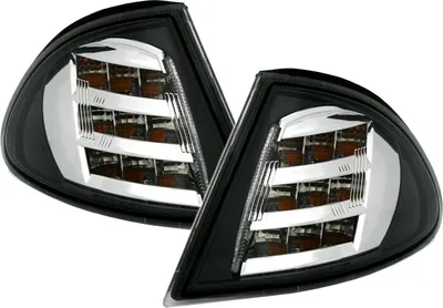Obrázok produktu pre 2x LED predné smerovky čierne chrómové pre BMW radu 3 E46 Limo Touring od